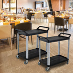 SOGA 2X 2 Tier Multifunctional Utility Cart 950x500x940mm Black
