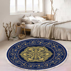 SOGA 2X 90cm Area Rug Turquoise and Grey Abstract Art Painting Teal Anti-slip Doormat Home Decor