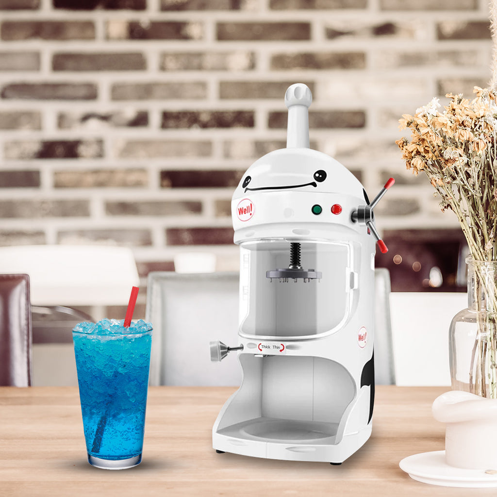 SOGA 2X 350W Commercial Ice Shaver Crusher Machine Automatic Snow Cone Maker