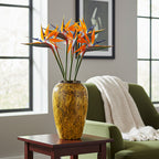 SOGA 30x19cm Yellow Medium Ceramic Flower Vase Elegant Living Room Home Decor