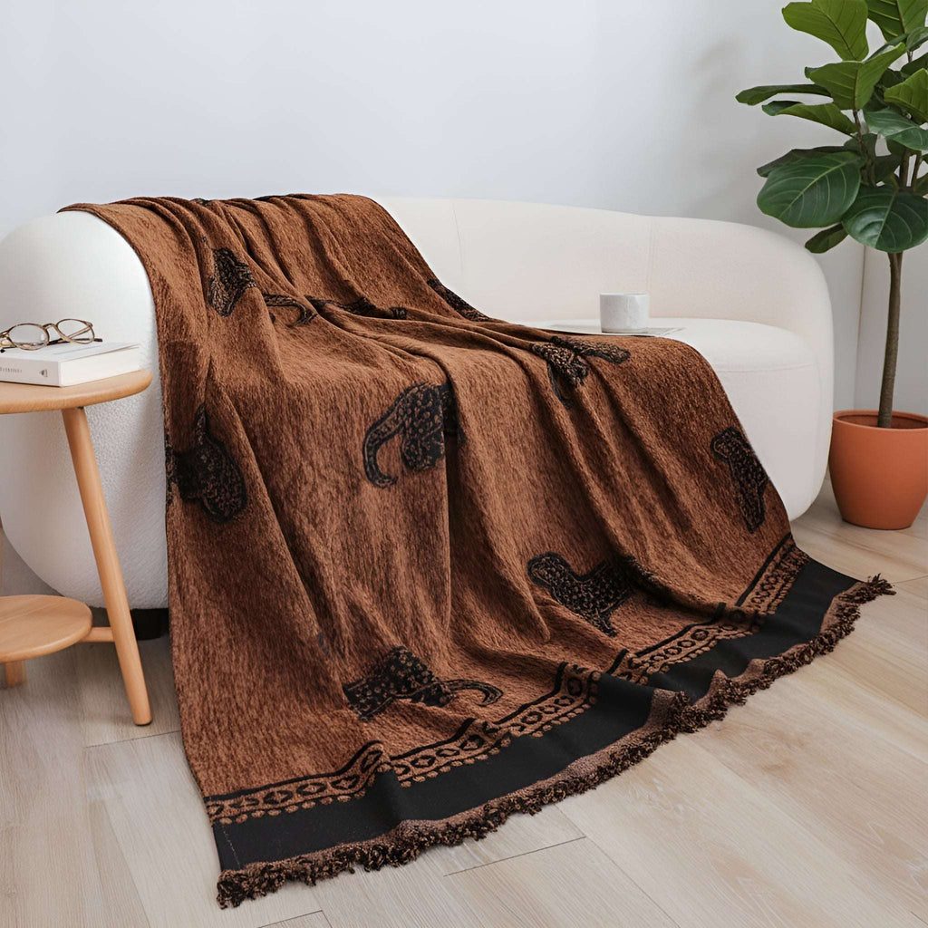 SOGA One-seater Brown Sofa Cover Leopard Print 130x180cm Polyester $ 88