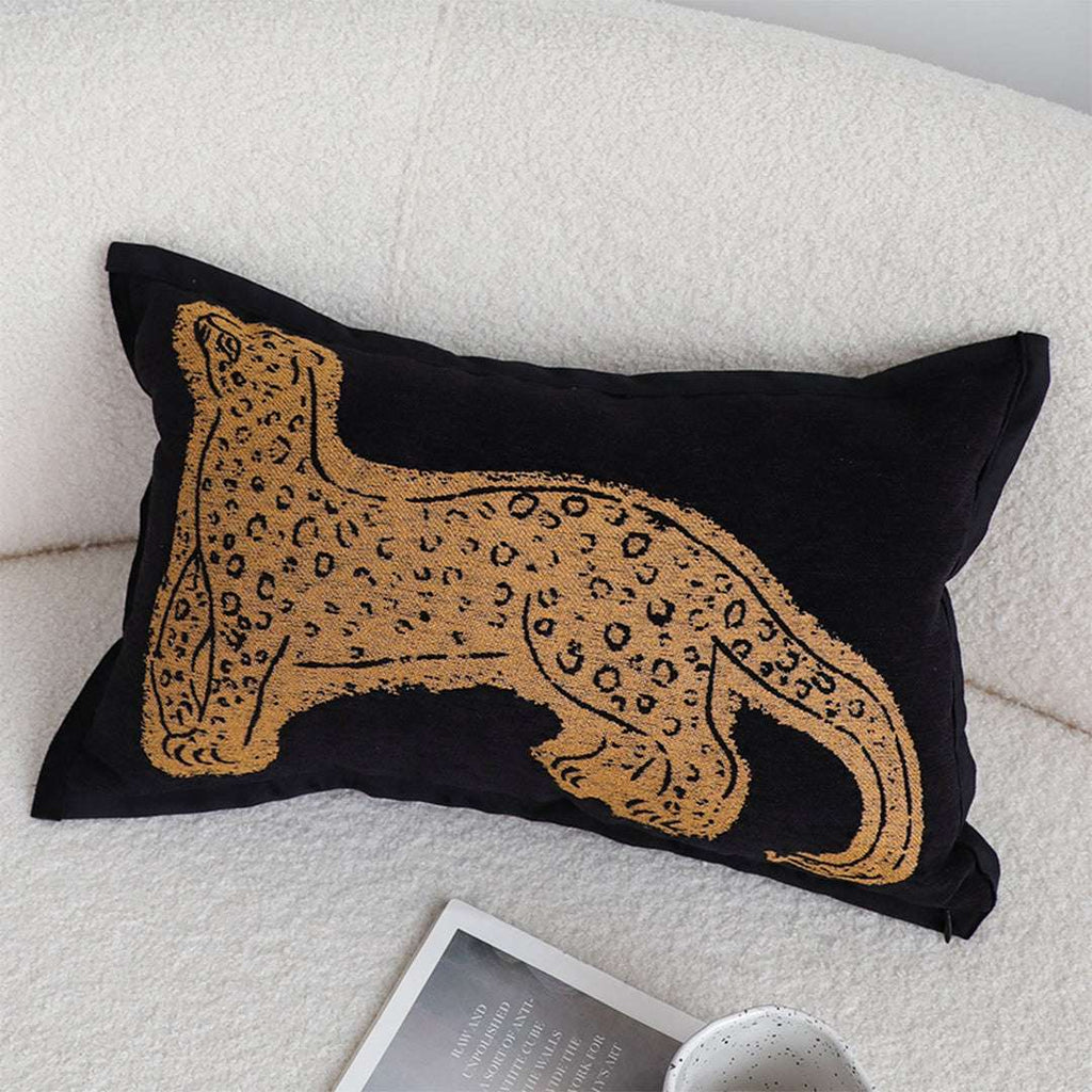 SOGA 2X 30cm Modern Charcoal Gray Leopard Pattern Throw Pillow $ 133