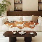 SOGA Three-Seater Orange Horse Print 90x210cm Throw Blanket Sofa Cover $ 125