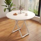 SOGA 80cm White Modern Minimalist Table with Sleek Surface Stylish and Functional Design