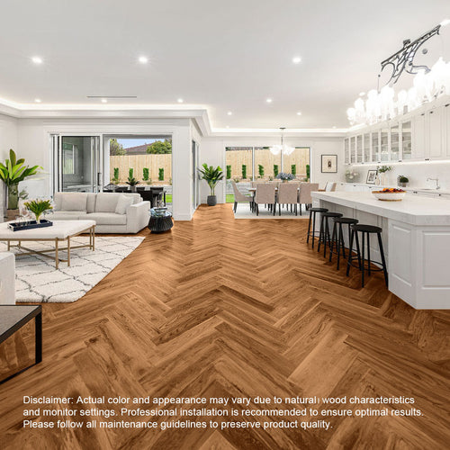 Timbo Solid Oak Herringbone Parquet Timber Flooring – 1 box