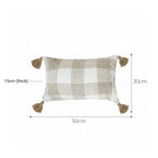SOGA 2X 30CM Pillow Lumbar Cover Decorative Plaid Farmhouse Cushion Throw Pillow
