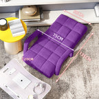 SOGA 4X Foldable Lounge Cushion Adjustable Floor Lazy Recliner Chair with Armrest Purple