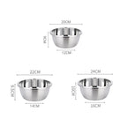 SOGA Stainless Steel Nesting Basin Colander Perforated Kitchen Sink Washing Bowl Metal Basket Strainer Set of 3