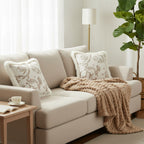 SOGA Home & Living Bundle – 2 Light Luxury French Plush Pillow & Camel Fuzzy Throw Blanket