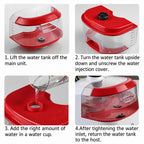 SOGA Garment Steamer Portable Cleaner Steam Iron 80MINS Red