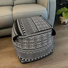 SOGA 42cm Black Premium Polyester Cotton Cushion with EPP Particle Insert Home Decor