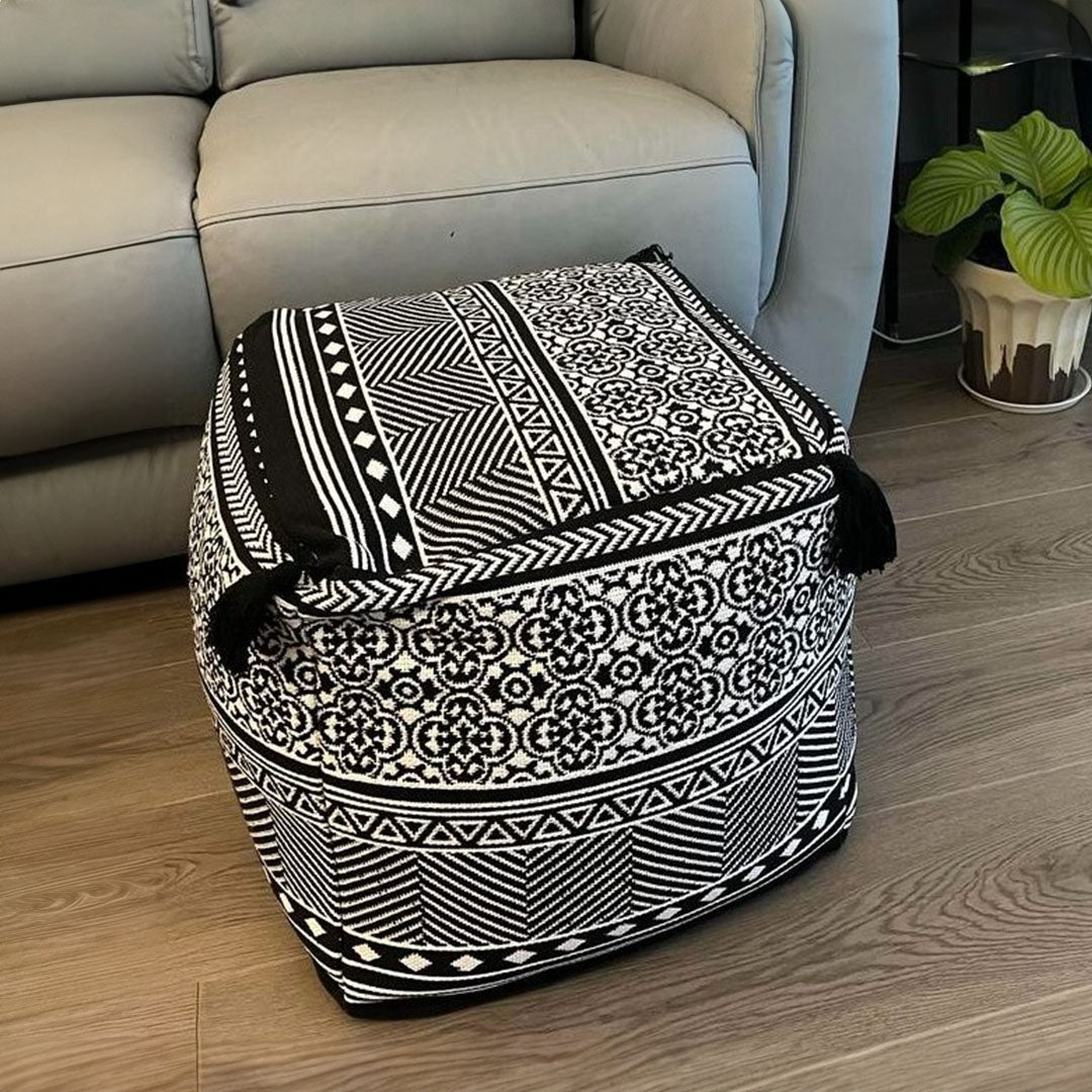 SOGA 2X 42cm Black Premium Polyester Cotton Cushion with EPP Particle Insert Home Decor