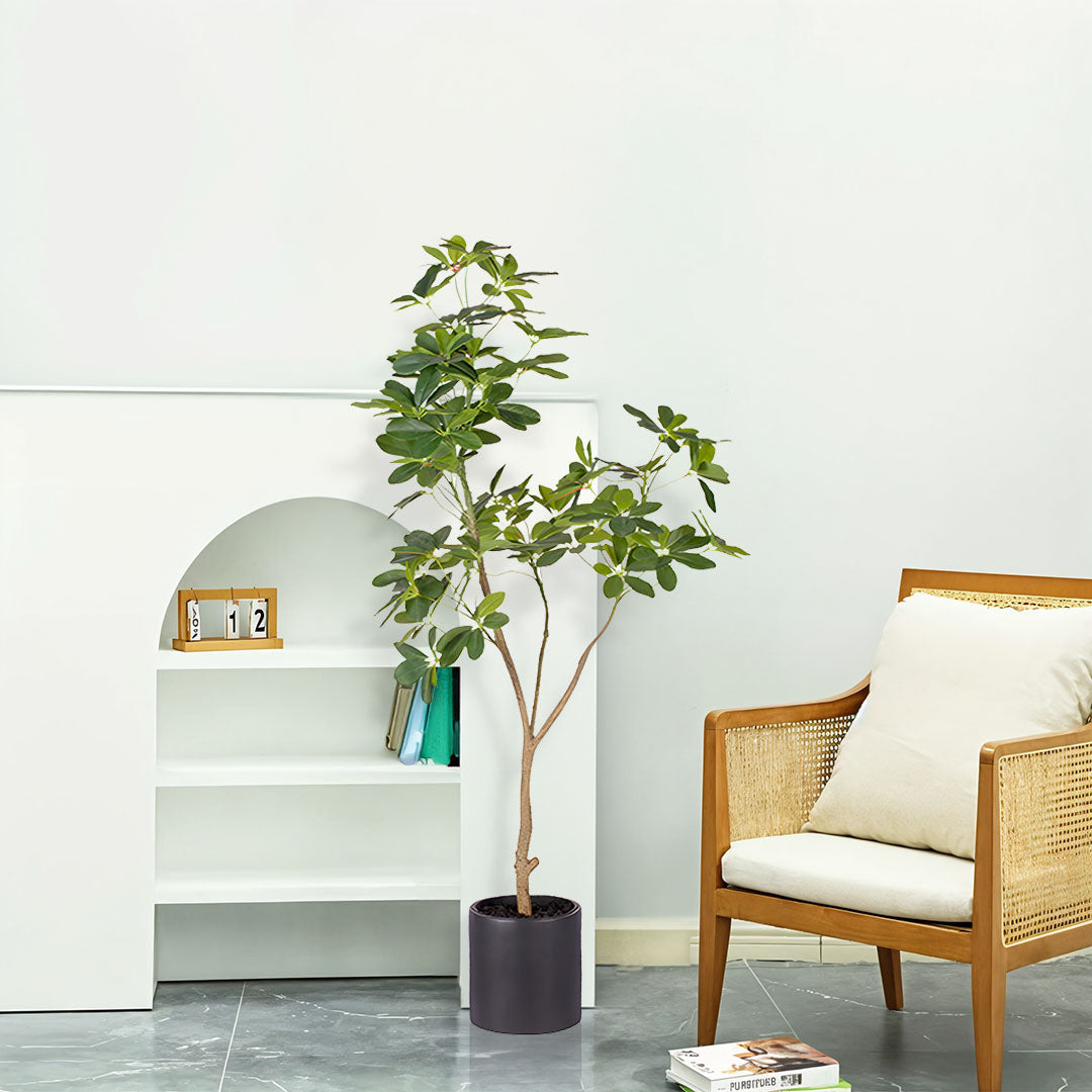 SOGA 2X 120cm Artificial Natural Green Schefflera Dwarf Umbrella Tree Fake Tropical Indoor Plant Home Office Decor