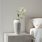 SOGA 35x17cm White and Grey Large Ceramic Flower Vase Elegant Living Room Home Decor