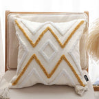 SOGA 2X Boho Tufted Cushion 45cm Tassel Beige Yellow Geometric Chevron Throw Pillow $ 140