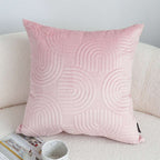 SOGA 2X 50cm Pink Textured Geometric Pattern Decorative Throw Pillow $ 119