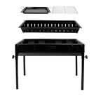 SOGA 66cm Portable Folding Thick Box-Type Charcoal Grill for Outdoor BBQ Camping