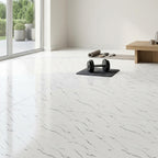 SOGA Peel & Stick Floor and Wall Tiles 30 x 60cm 10 Pack White Faux Marble