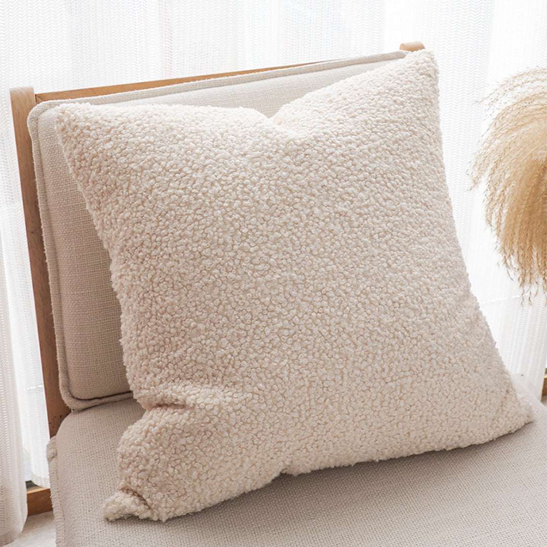 SOGA 2X Boucle Textured Cushion 50cm Cream White Soft Cozy Decorative Throw Pillow $ 119