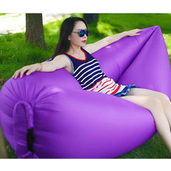 2X Fast Inflatable Sleeping Bag Lazy Air Sofa Purple