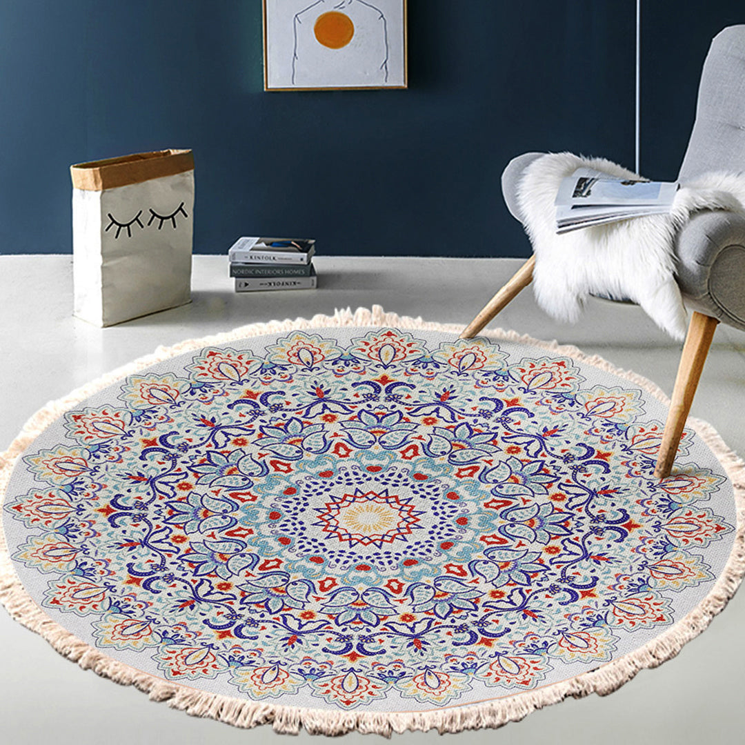 SOGA 2X 120cm Mandala Area Rug for Living Room Lounge Bedroom Anti-slip Doormat Home Decor