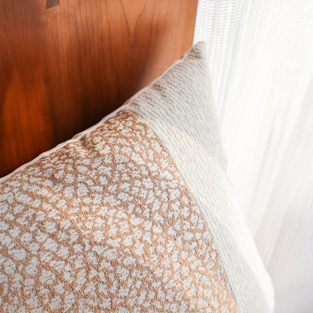 SOGA 50cm Contemporary Beige Two-Tone Block Design Throw Pillow