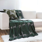 SOGA 2X Olive Green Zebra Print Throw Blanket 130x180cm 100% Cotton $ 237