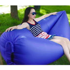2X Fast Inflatable Sleeping Bag Lazy Air Sofa Blue $ 86