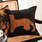 SOGA 45cm Modern Charcoal Gray Leopard Pattern Throw Pillow