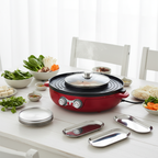 SOGA Kitchenware Bundle – 2-in-1 Electric Hot Pot BBQ Grill & Silver Plate Set with Grilling Plate $ 275