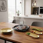 SOGA Kitchenware Bundle – Square Portable Korean BBQ Stove, Gold Grilling Plate & Nordic Plate Set $ 151
