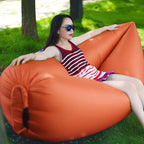 Fast Inflatable Sleeping Bag Lazy Air Sofa Orange