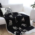 SOGA 2X Black Cream Animal Print Throw Blanket 130x180cm Acrylic $ 189