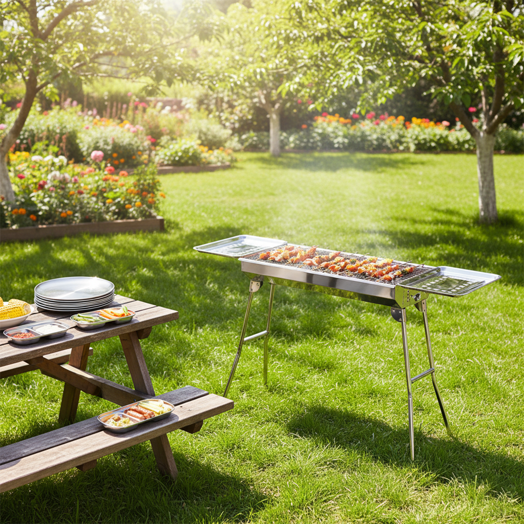 SOGA Kitchenware Bundle – Stainless Steel Skewers Grill, Silver Grilling Plate & Sauce Pan $ 168