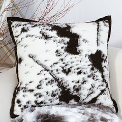 SOGA 50cm Throw Pillow  Black and White Leopard Thick Premium Polyester Fiber for Home Decor