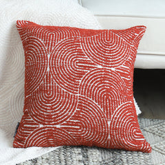 SOGA 50cm Throw Pillow Burgundy Cinnabar Perfect Burnt Indoor and Outdoor Corded for Home Decor