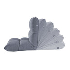 SOGA 2X Lounge Floor Recliner Adjustable Lazy Sofa Bed Folding Game Chair Grey