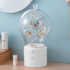 SOGA White 360 2 Layered Jewelry Storage Box Waterproof Dustproof Accessories Organiser