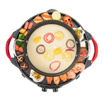 SOGA 2 in 1 Electric Stone Coated Teppanyaki Grill Plate Steamboat Hotpot