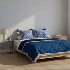 SOGA Home & Living Bundle – 2 Deep Sea Blue Gradient Pillow & Navy Blue Cozy Flannel Blanket $ 196
