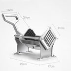 SOGA Commercial Stainless Steel Potato Cutter with 3 Blades