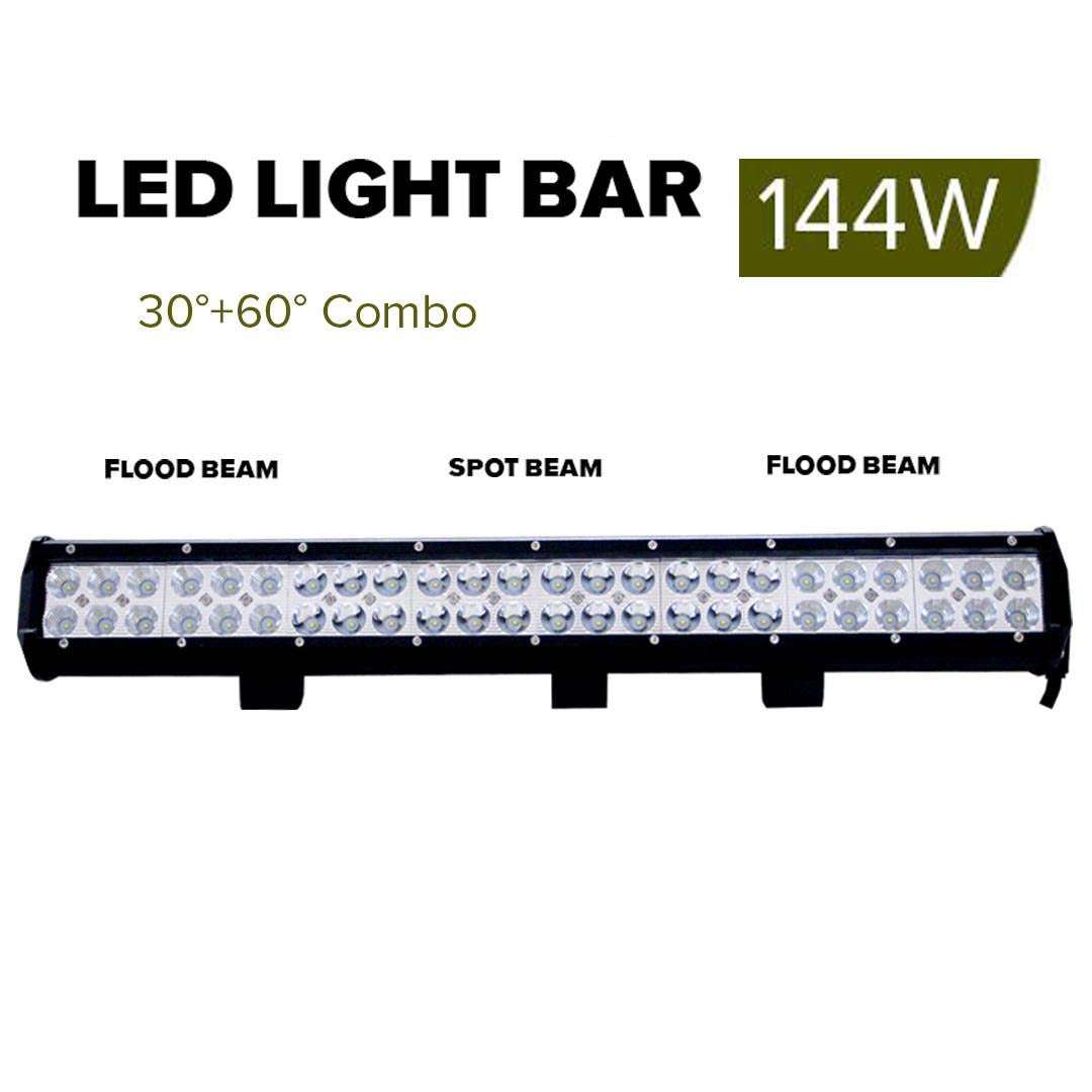 2X 23inch 144W Cree Led Light Bar Spot Flood Light 4x4 Offroad Work Ute Atv 12v 24v $ 224