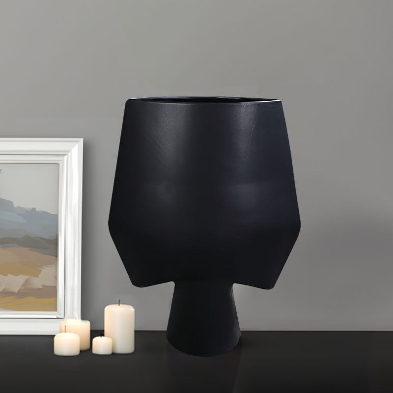 SOGA 2X 33x43cm Large Ornament Bodhi House Ceramic Handcrafted Modern Abstract Square Vase Home Decor