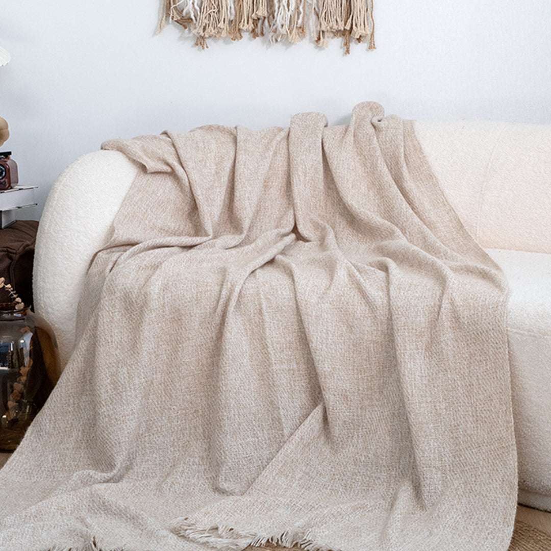 SOGA 2X 130x190cm Earth Tone Blanket – Houndstooth Tassel Throw $ 156