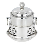 SOGA 4X Stainless Steel Mini Asian Buffet Hot Pot Single Person Shabu Alcohol Stove Burner with Lid