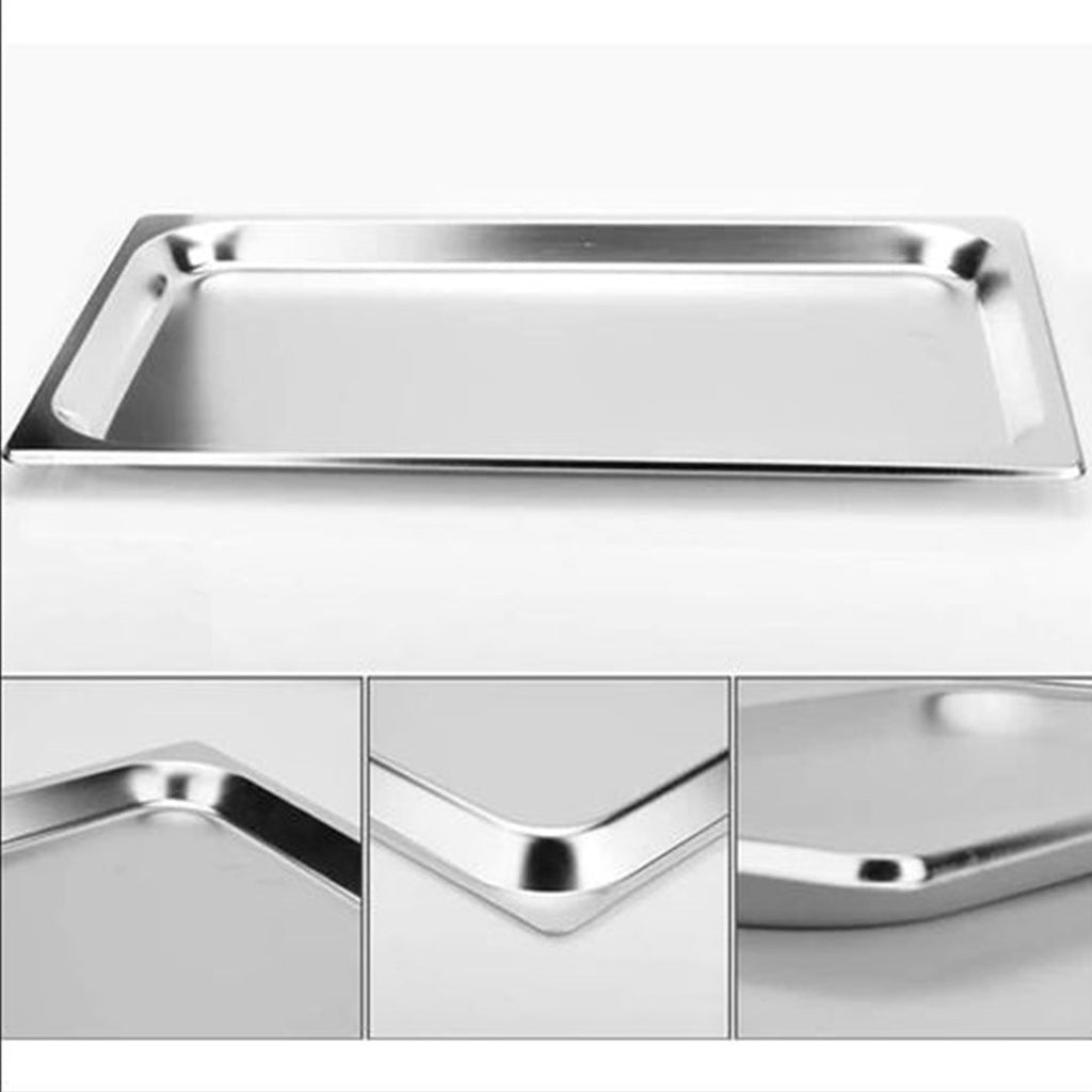 SOGA 4X Gastronorm GN Pan Full Size 1/1 GN Pan 2cm Deep Stainless Steel Tray