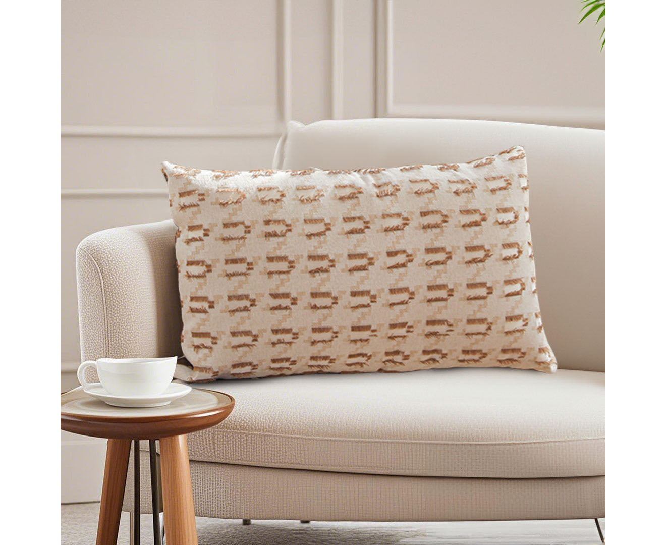 SOGA 35cm Rectangular Modern Decorative Embroidered Geometric Throw Pillow