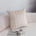 SOGA 2X 50cm Beige Quilted Grid Pattern Decorative Throw Pillow $ 119
