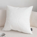 SOGA 50cm White Textured Geometric Pattern Decorative Throw Pillow $ 61