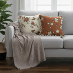 SOGA Home & Living Bundle – French Vintage Butterfly Tassel Pillows & Misty Beige Blanket